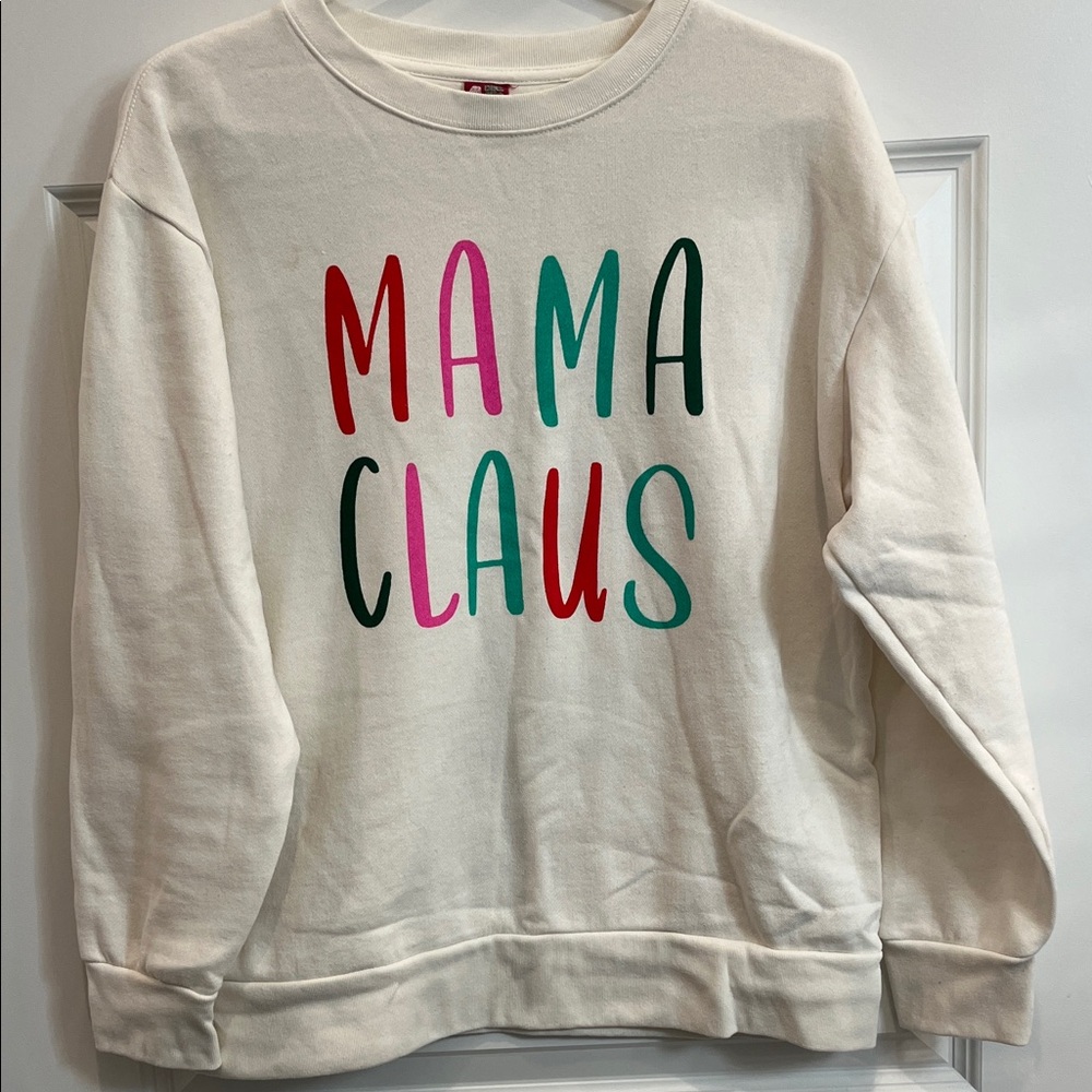 Women’s Mama Clause Cream Colored Sweatshirt by Dec 25th